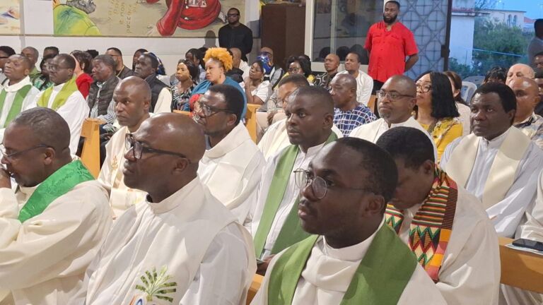 Priests of the Catholic Diocese of Nsukka at Mass